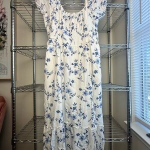 Hollister Blue Floral Maxi Dress